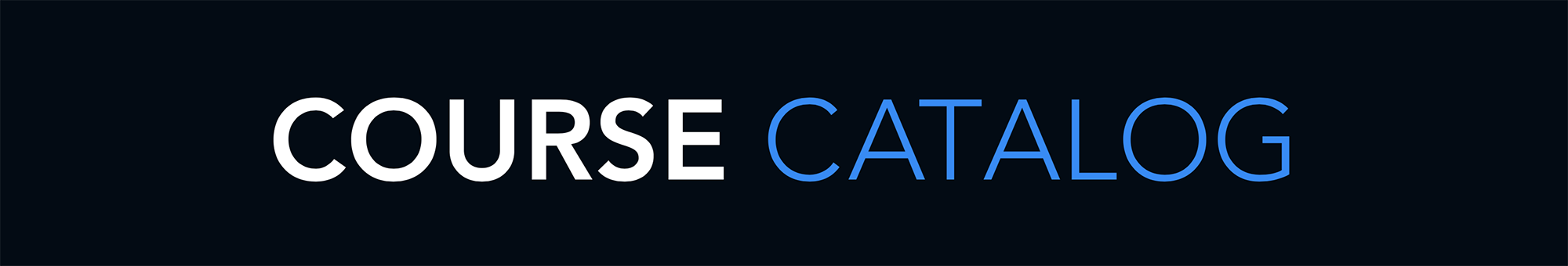 Course Catalog header 2800